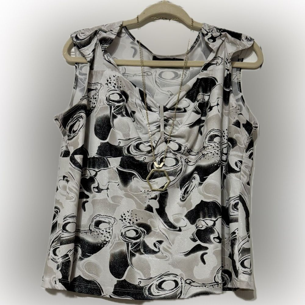 Picadilly Fashion black & silver top!